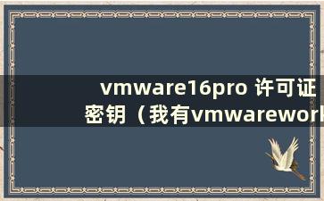 vmware16pro 许可证密钥（我有vmwareworkstation 16 的许可证密钥）